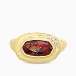 Kendra Scott Maroon Jade Anna Band Ring